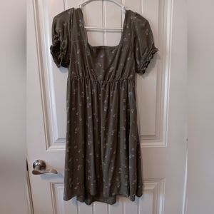 Women's Small SO Green Floral Modest Dress